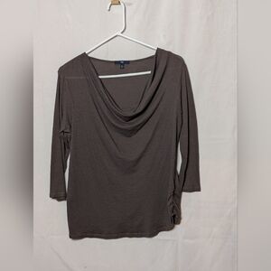 GAP Taupe Cowl Neck Top Size M